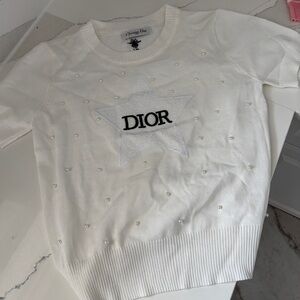 Dior Cream Star Pearl Sweater